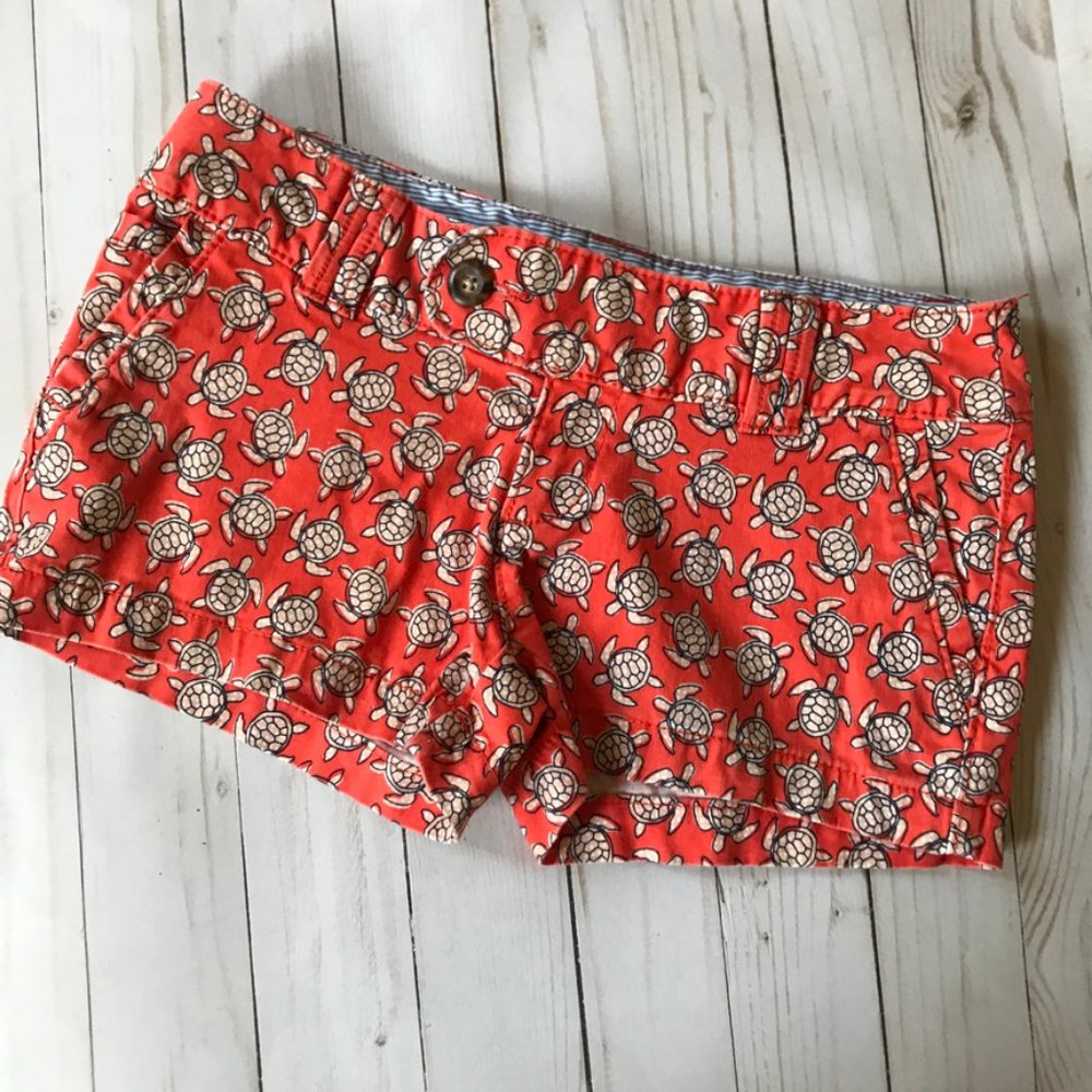 Red Camel Low Rise Turtle Print SZ 0